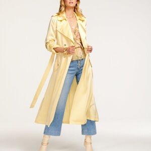 Ramy Brook Aston Trench Coat - Daffodil Yellow - Size S -$645 Retail